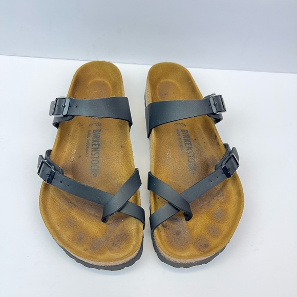 Birkenstock Shoes - Birkenstock Mayari Sandals US Size 9 EU 40 Black Adjustable Toe Loop Slide Shoe